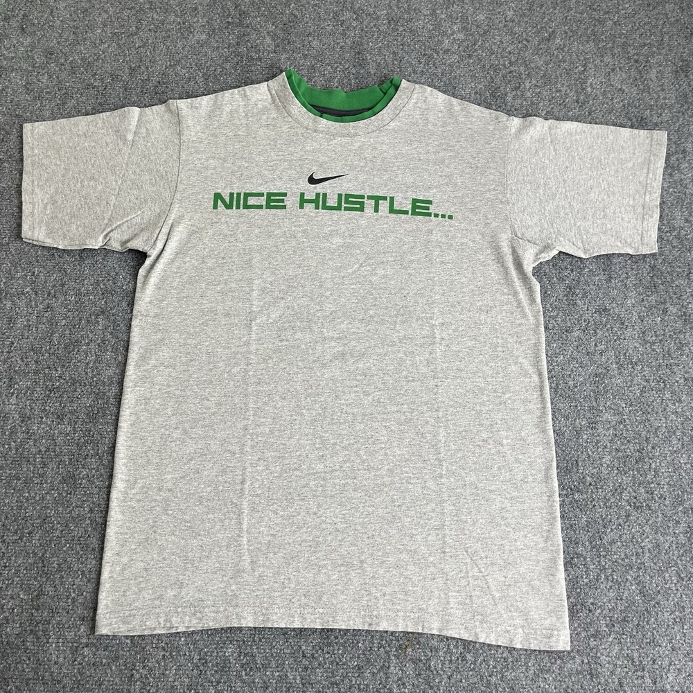 VTG Nike Youth L (14-16) "Nice Hustle… You're Still Too Slow" Graphic Tee Y2K